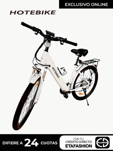 Bicicleta Eléctrica HoteBike A5AH26 / Blanco 