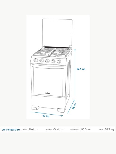 Cocina Mabe EM6030SG0  / 4 Quemadores