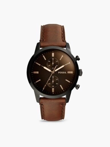 Reloj Fossil Townsman Correa Cuero / Café