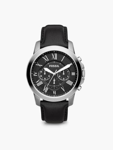 Reloj Fossil Grant Correa Acero / Negro