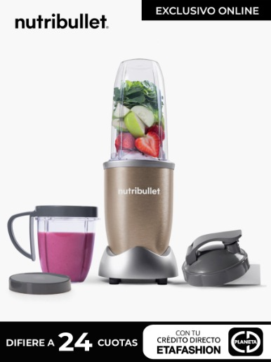 Licuadora Nutribullet 9 Pcs 900W Jarra Plástico / Champagne