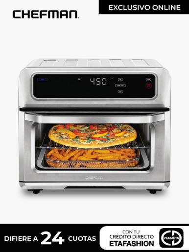 Horno Tostador Airfryer Chefman 9 en 1 con Pantalla Touch / 20 Lts