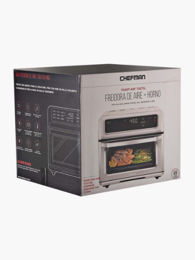 Horno Tostador Airfryer Chefman 9 en 1 con Pantalla Touch / 20 Lts