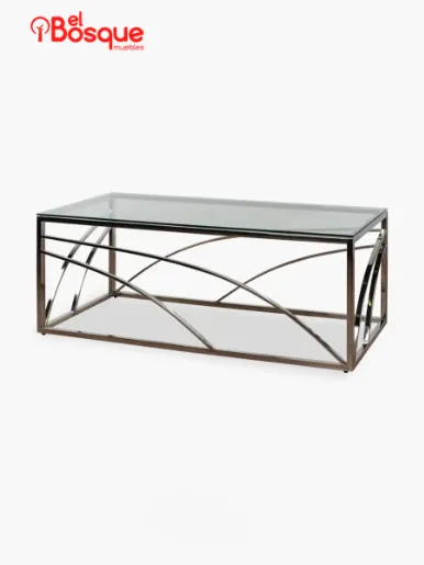 Mesa de Centro Alfa Baja Muebles el Bosque | Cromado