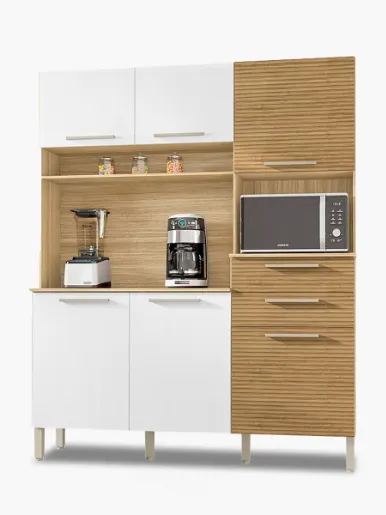 Mueble de Cocina Montesa Muebles el Bosque | Freijo / Blanco