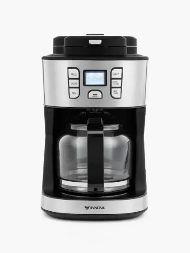 Cafetera Innova 398 Inox - 12 Tazas | Negro / Cromado