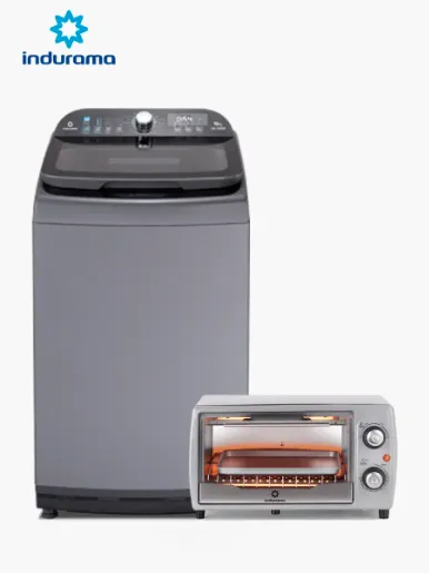 Lavadora Indurama Automática LRI-16DGR | 16 Kg Gratis Horno Tostador HTI-10L