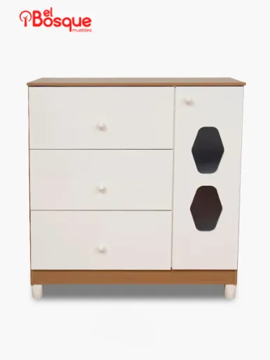 Cómoda Lolly Muebles el Bosque | Blanco / Almendra