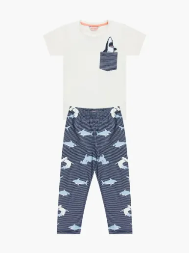 Pijama Shark Camiseta + Short - Preescolar