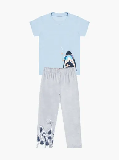 Pijama Shark Camiseta + Pantalón - Preescolar