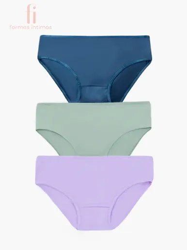 Formas íntimas - Panty Pack X3 mayor cubrimiento