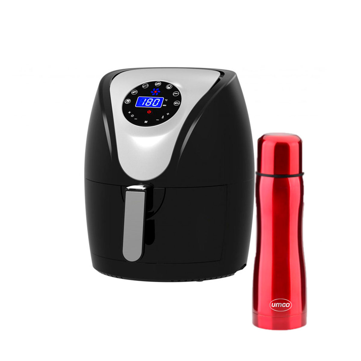 Combo Freidora De Aire 2,6Lts Y Termo 1Lt