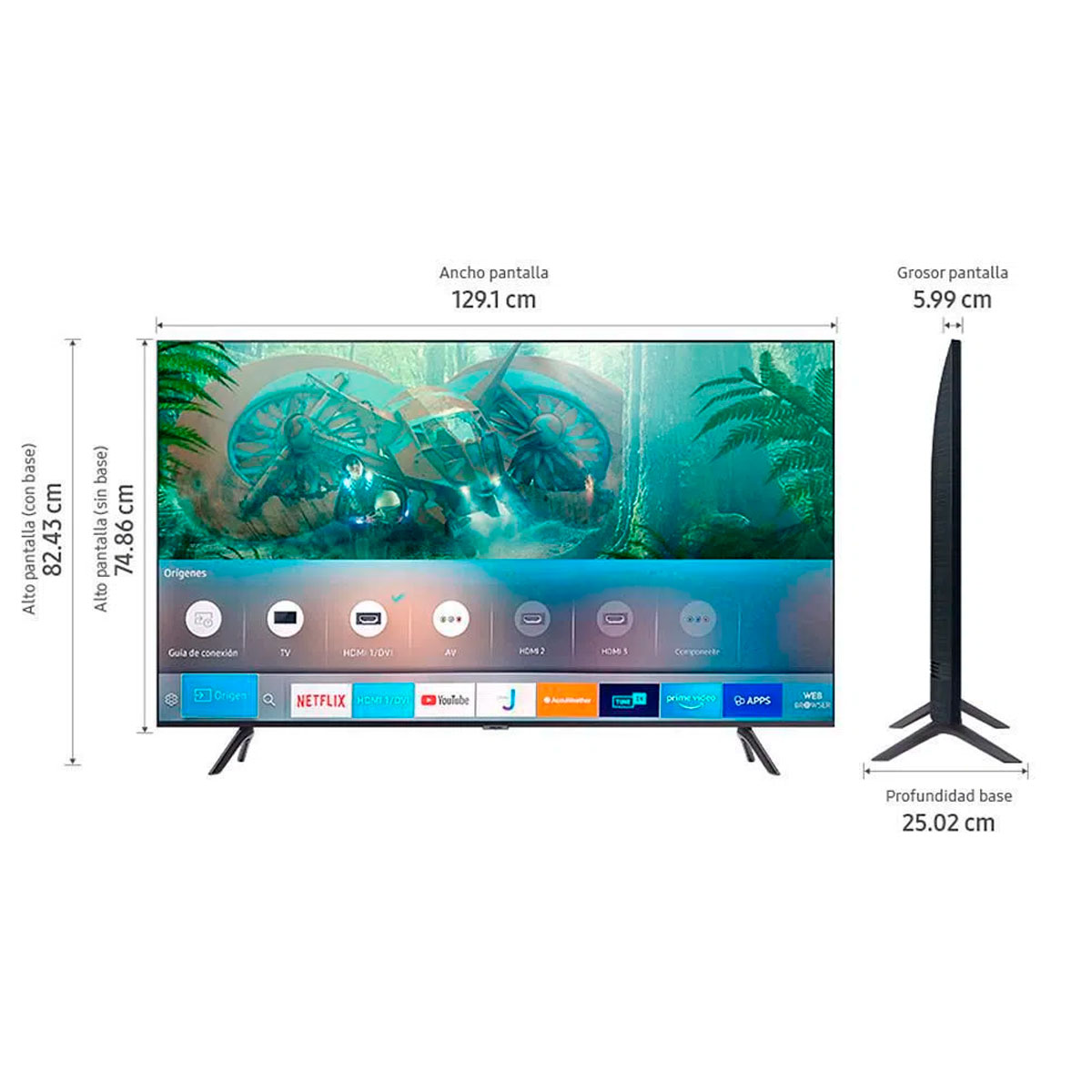 TV Samsung 58 4K UN58TU8000 Pantalla Crystal