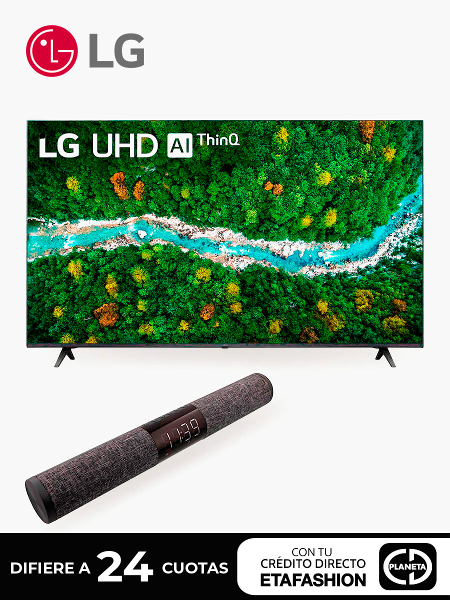 LED 4K LG 55" UP7750 + Barra de Sonido