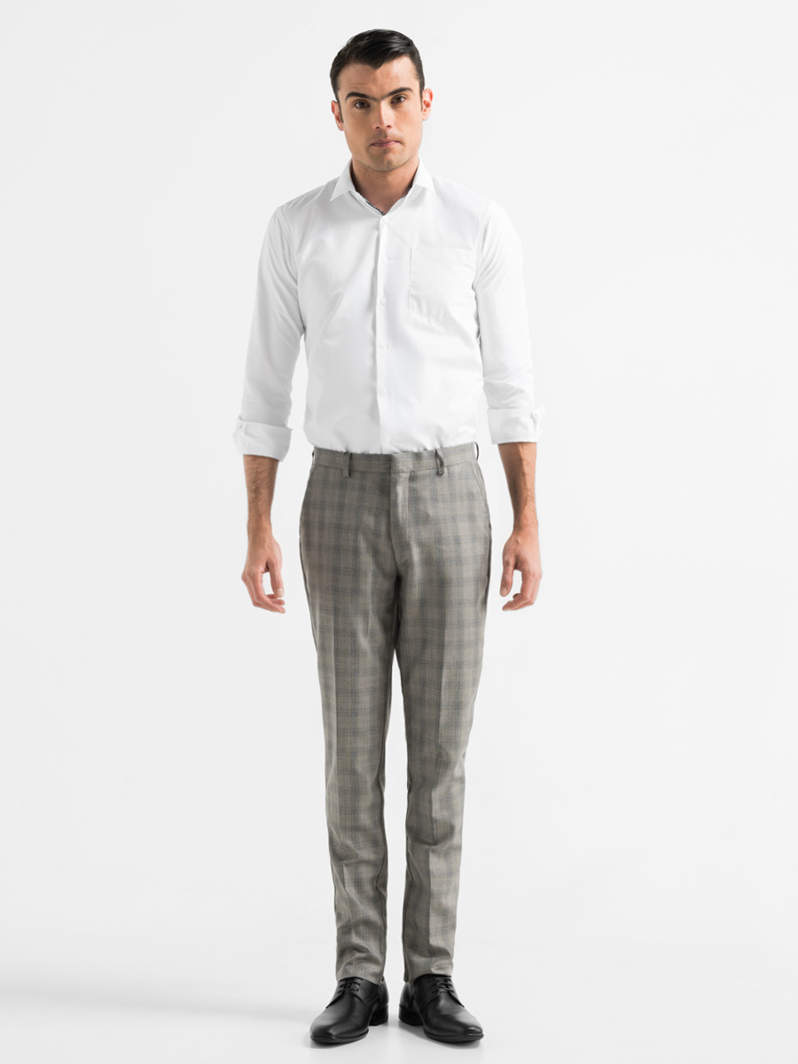 Pantalón Ejecutivo Slim Fit Cuadros