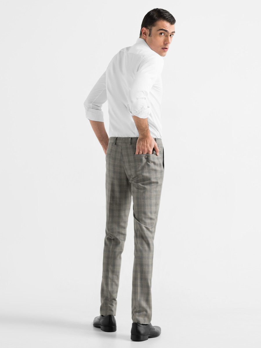 Pantalón Ejecutivo Slim Fit Cuadros