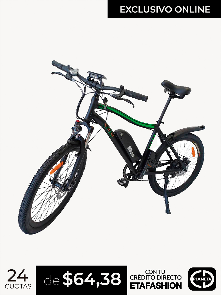 Bicicleta Eléctrica Rock 195 - 26" 250W Verde - Ecomove