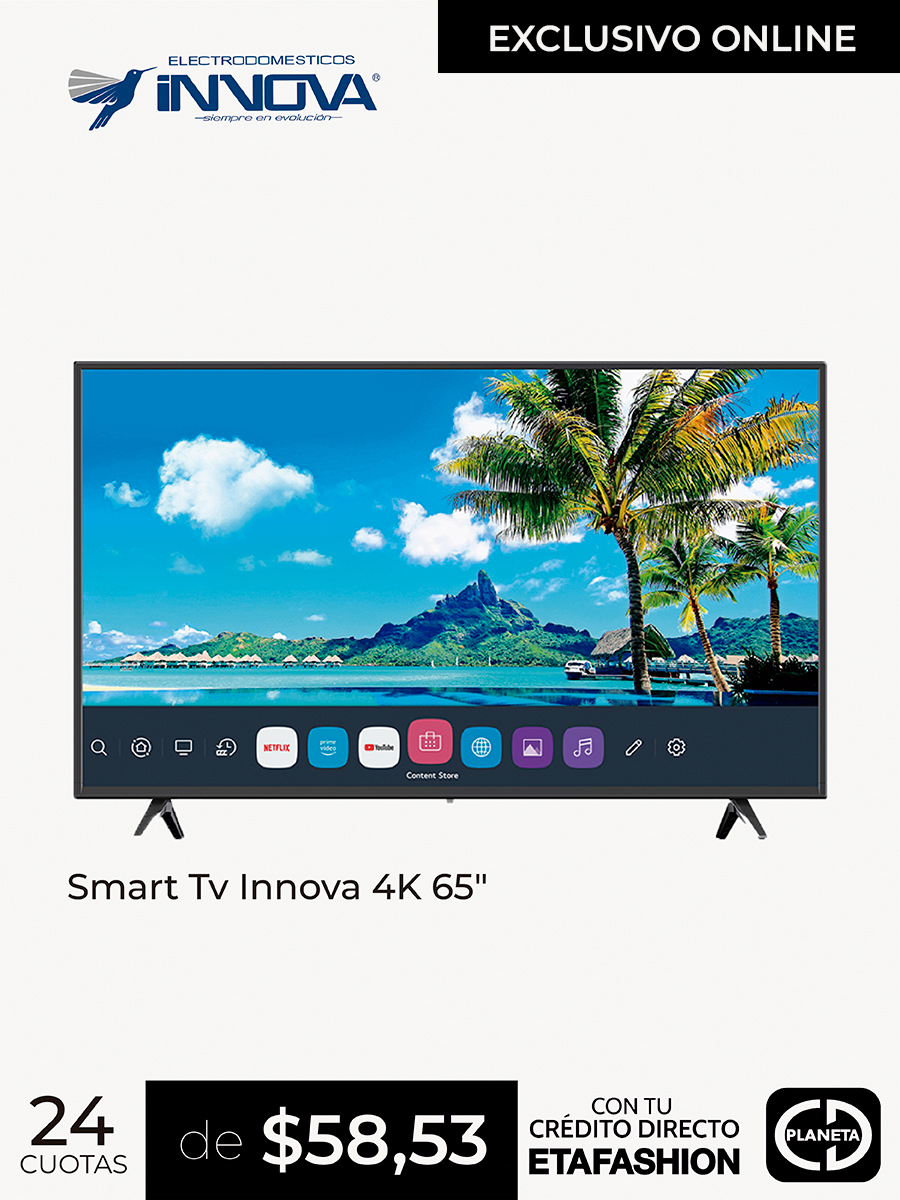 Smart Tv Innova 4K 65" - Comando de voz