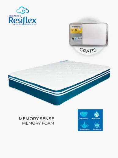 Colchón 2 ½ Plazas <em class="search-results-highlight">Resiflex</em> Memory Sense