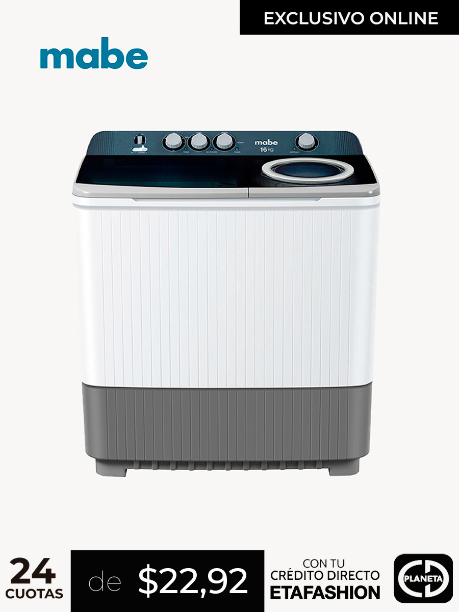 Lavadora Semiautomática Mabe LMD6124PBAB0 / 16 Kg