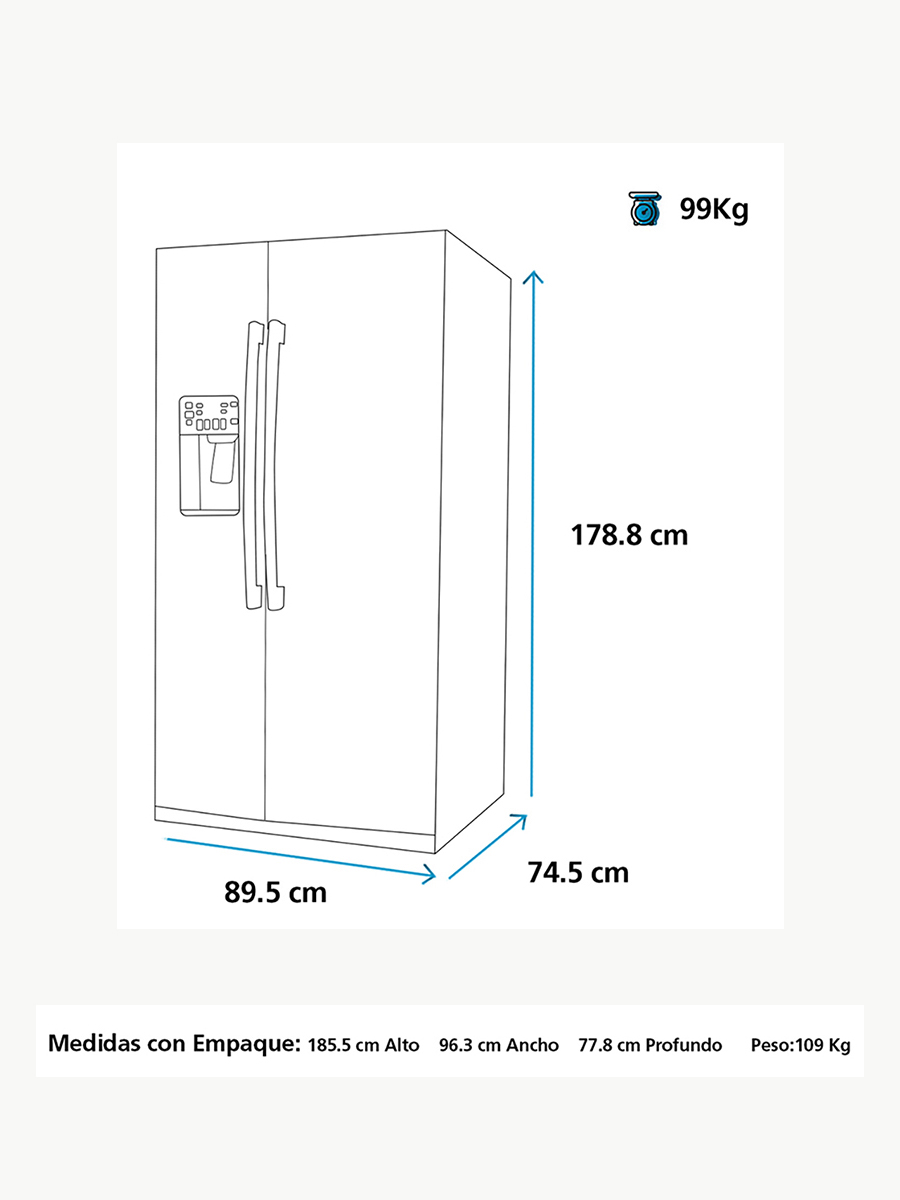 Refrigerador Mabe MSL525SENBS0 / 525 Lts