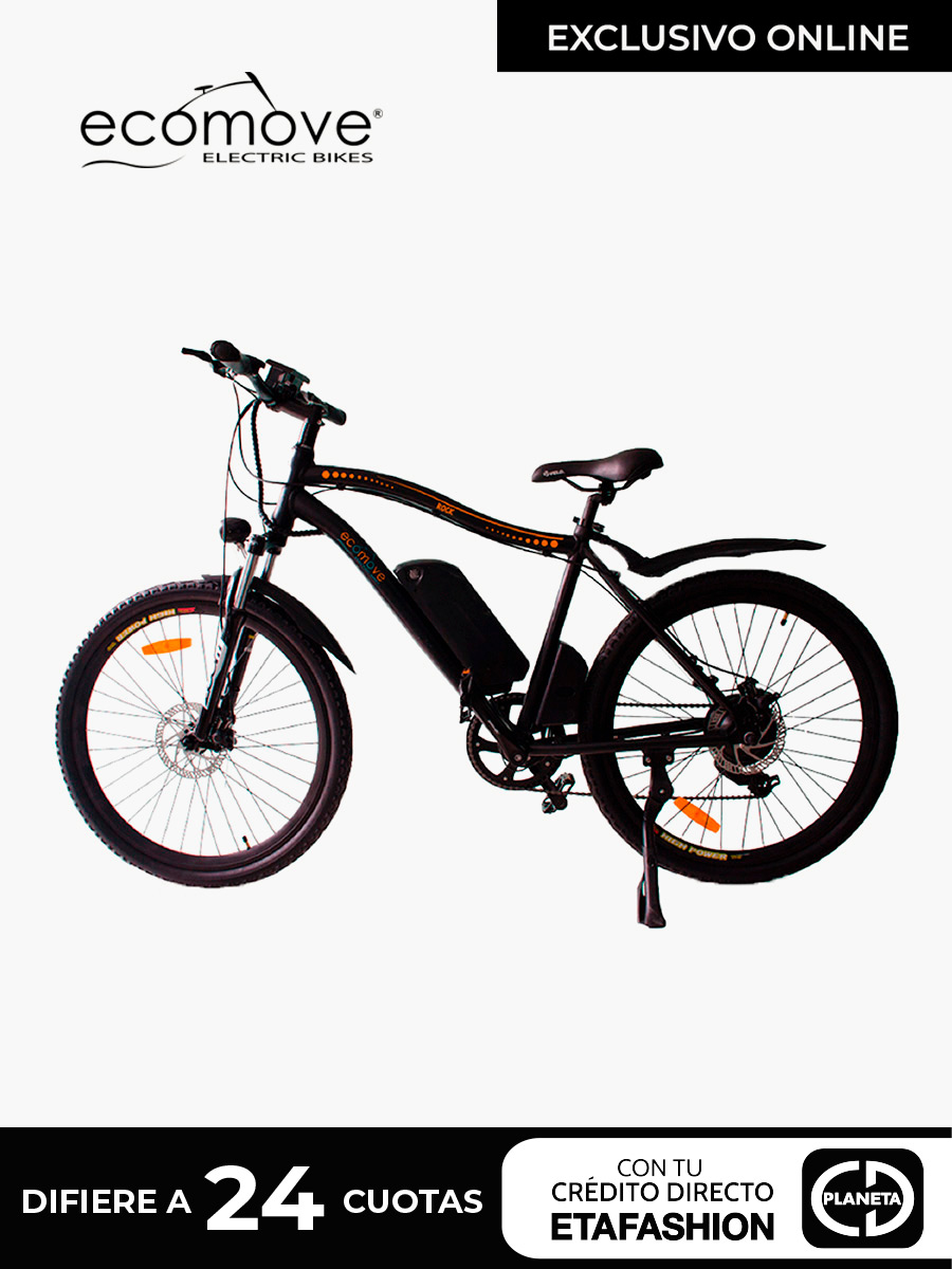 Bicicleta Eléctrica Ecomove Rock 195 - 26" 250W / Naranja
