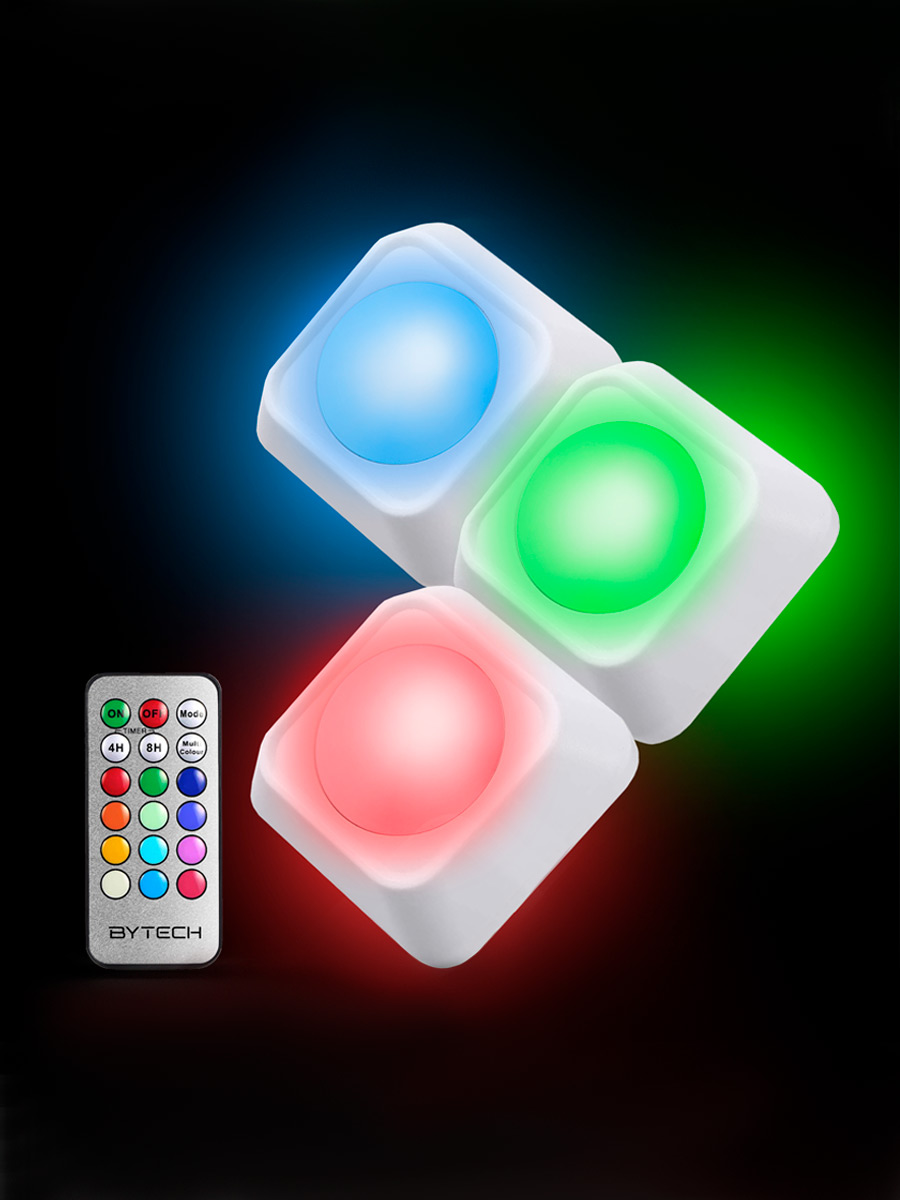 Discos de luces By Tech multicolores inalámbricas