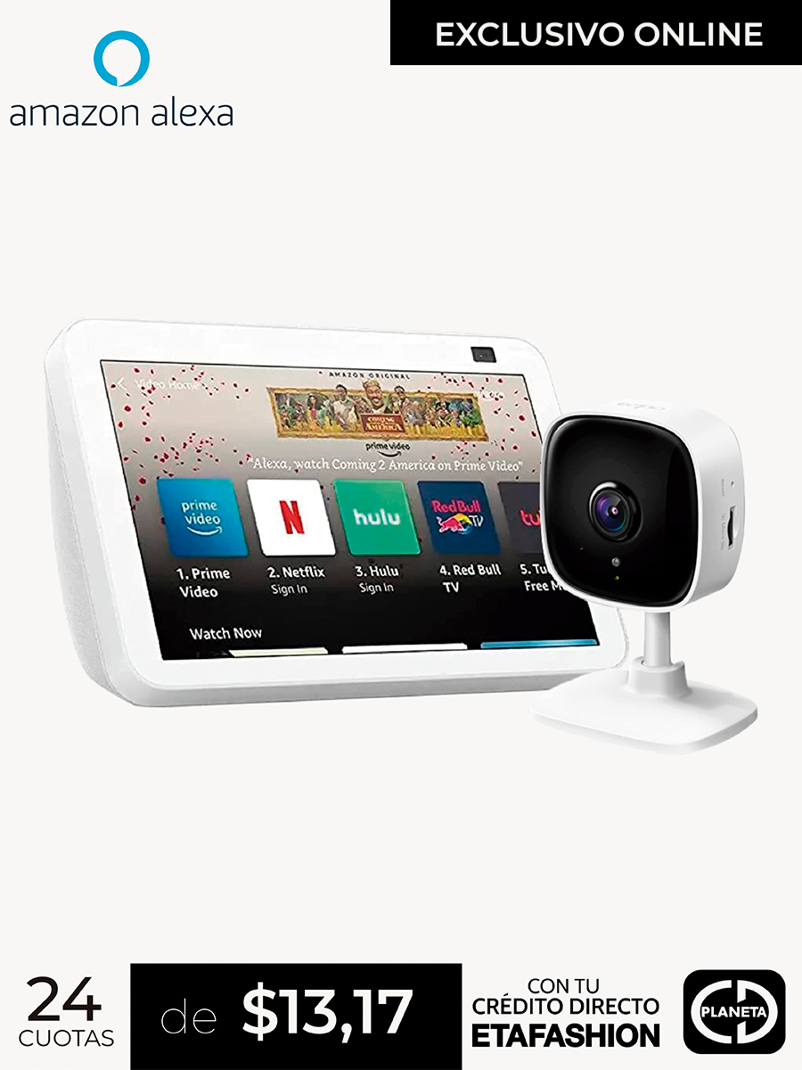 Combo Alexa Pantalla Echo Show 8 Blanco + Cámara - Amazon
