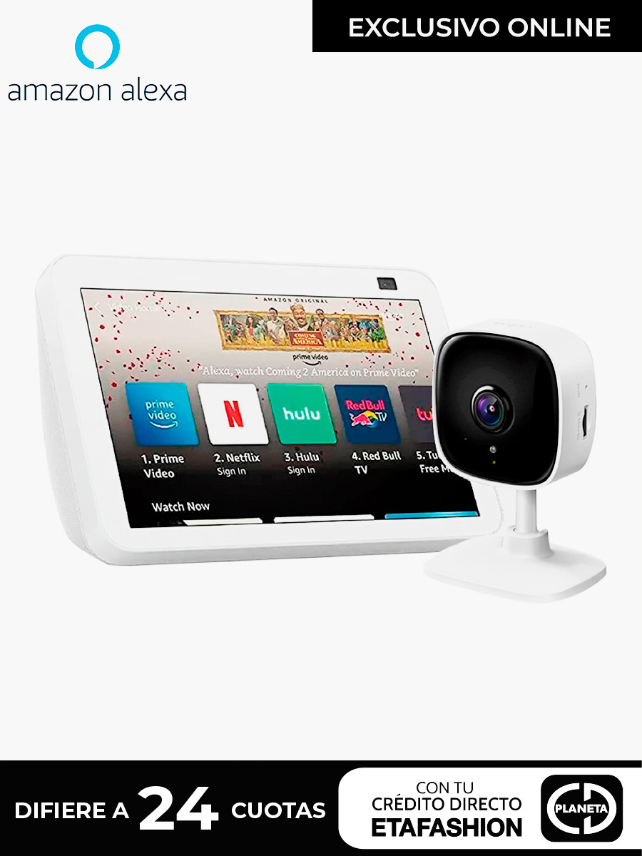 Combo Alexa Pantalla Echo Show 8 Blanco + Cámara - Amazon