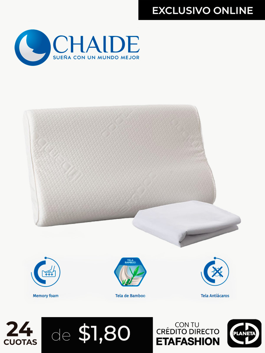 Kit de Almohadas Chaide Cervical Memory Foam 60 X 38cm + Protector Impermeable de Almohada
