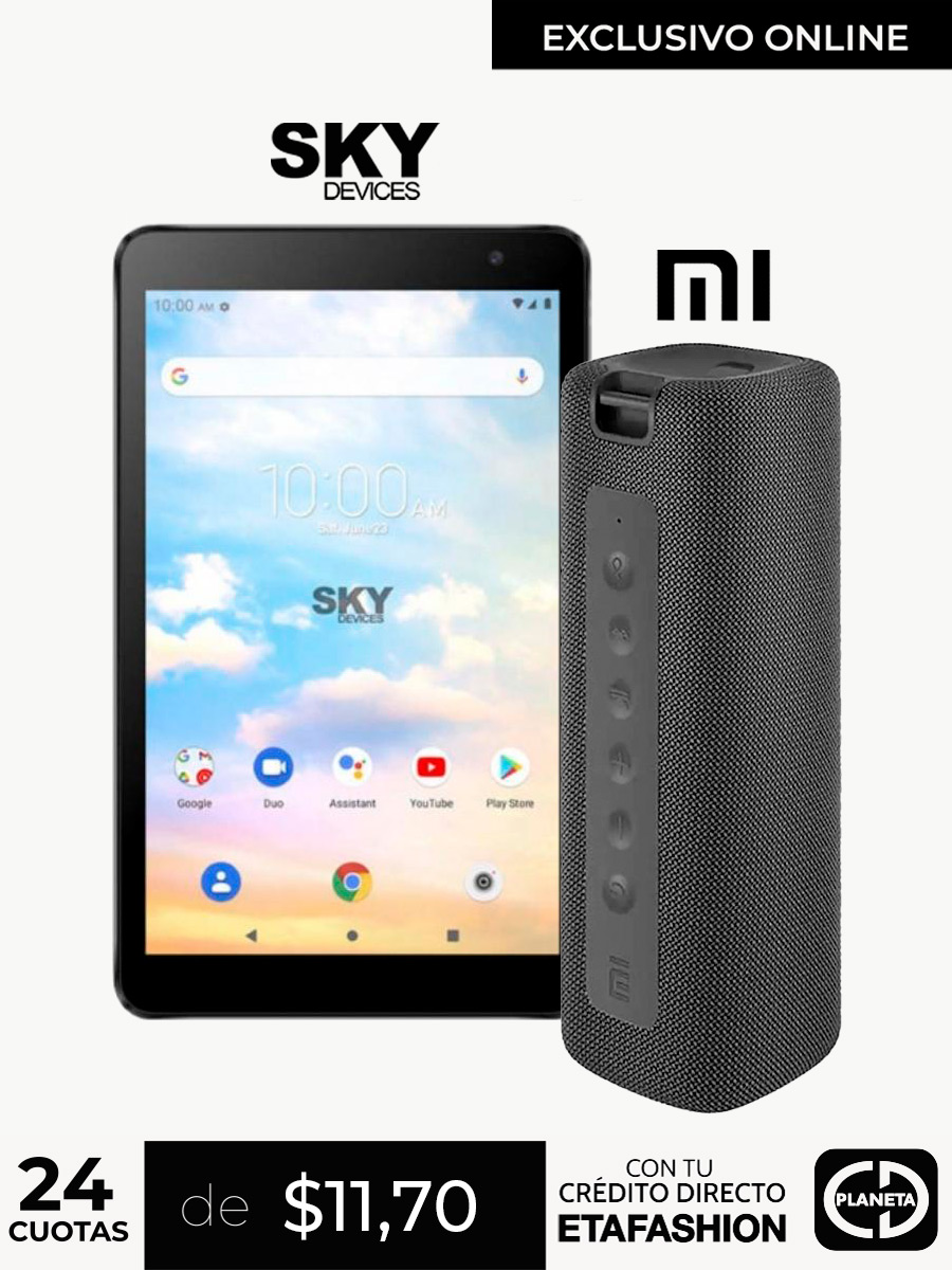 Tablet Sky Elite Octamax 32 GB / Gris + Parlante Xiaomi Mi Portable Bluetooth Speaker 16W / Negro