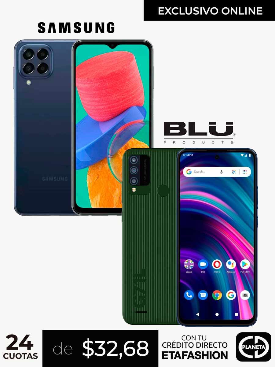 Combo Celular Samsung M33 - Azul + Blu G71L - Verde