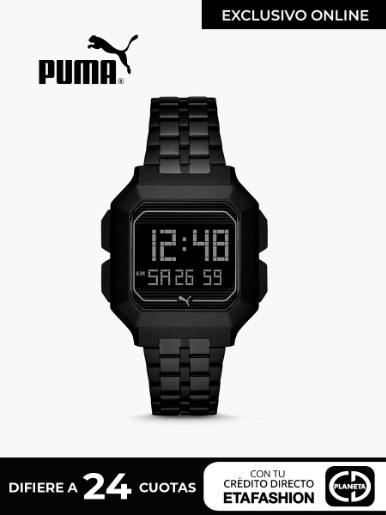 Reloj Puma Remix LCD Correa Acero | Negro