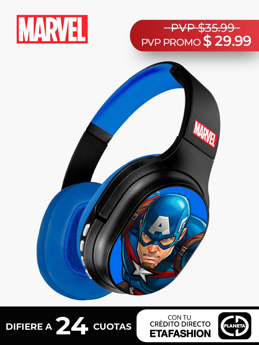 Audífonos inalámbricos con micrófono XTECH Capitán América