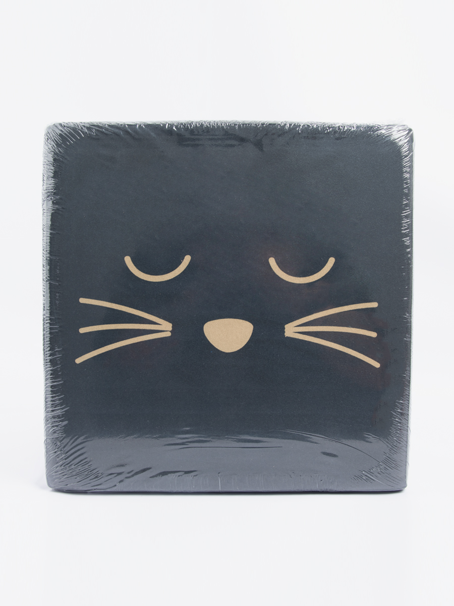 Puff Plegable Gato / Negro