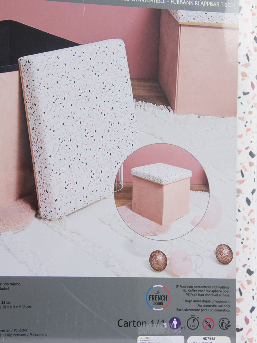 Puff Plegable / Rosa