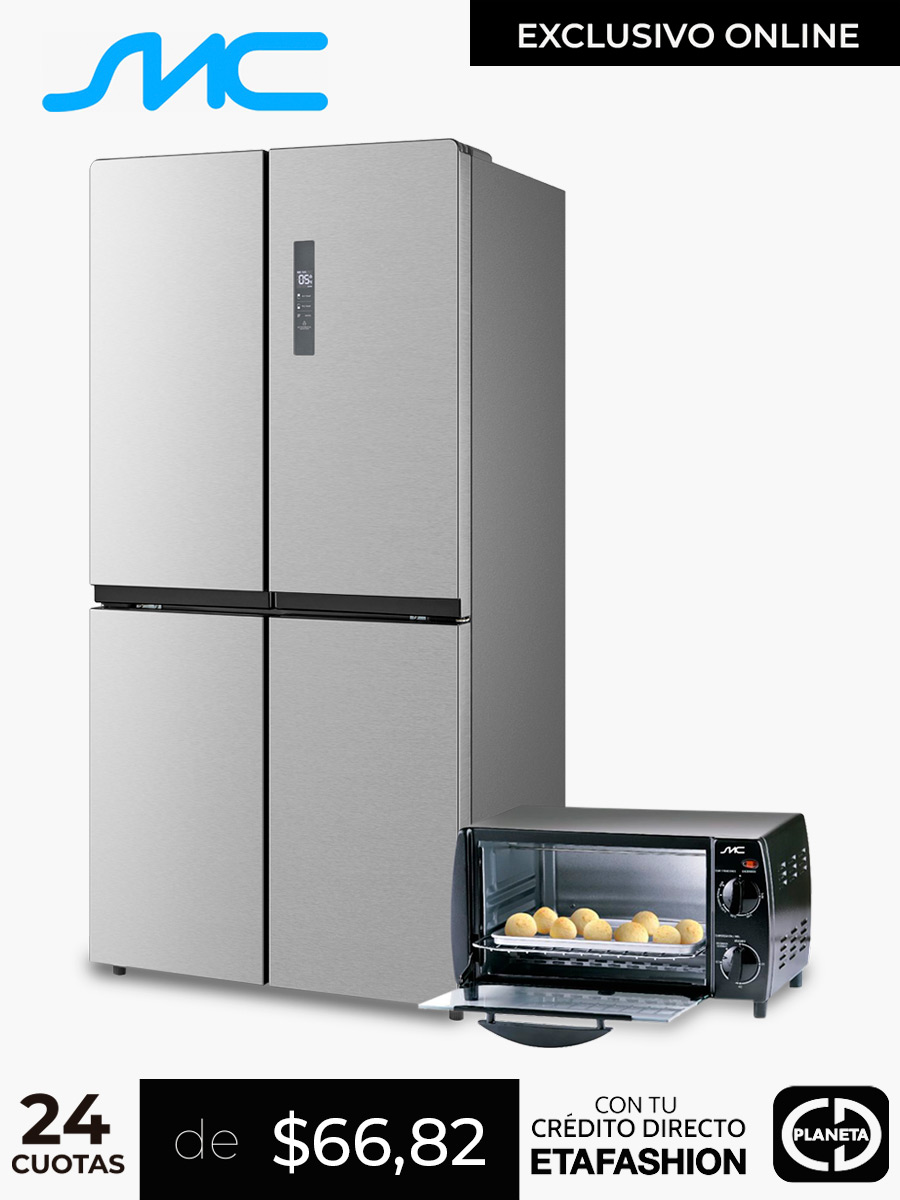 Combo SMC Refrigeradora Four Door / 544 Lts + Horno Tostador 10 Lts