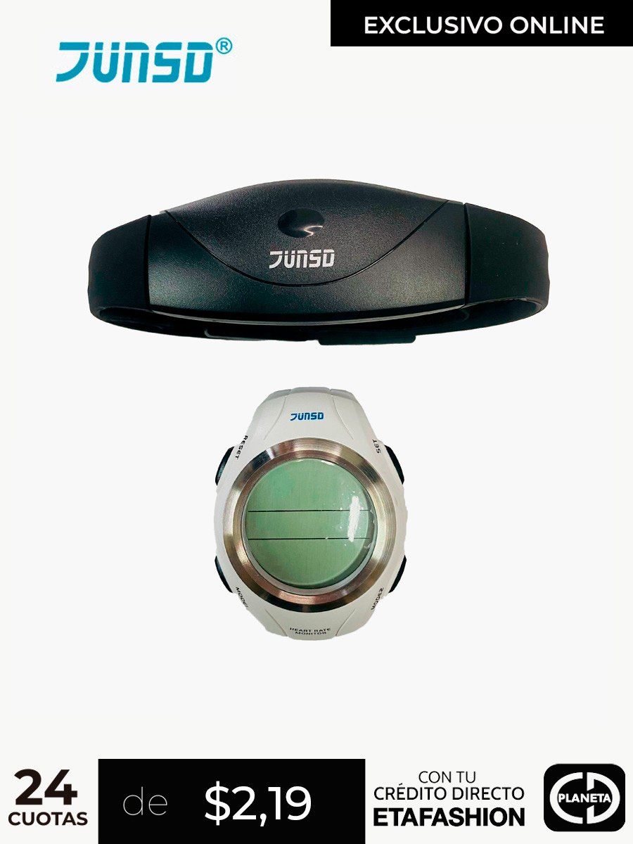 Reloj con Monitor de pulso cardíaco Junso  /Blanco