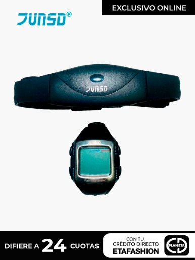 Reloj con Monitor de pulso cardíaco - Junso / Negro