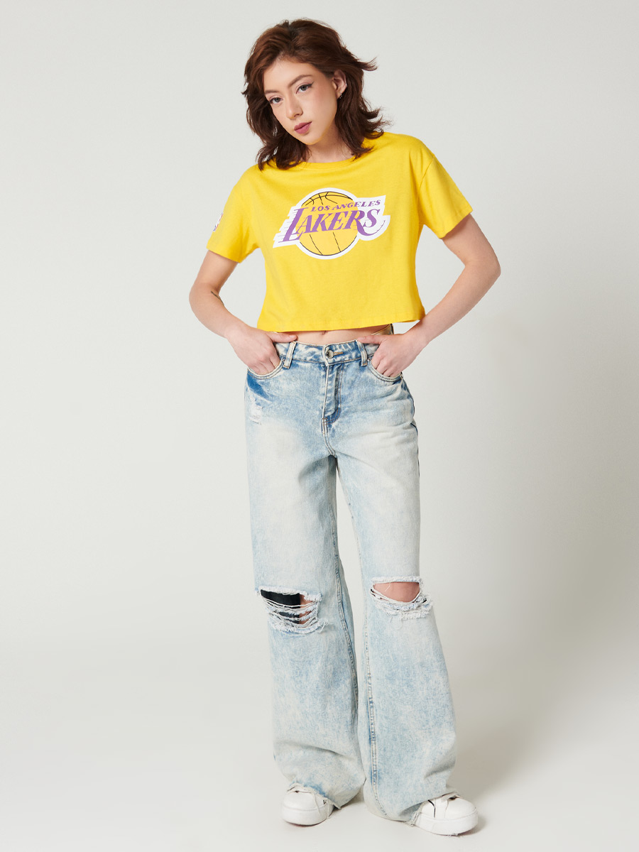 Camiseta Crop Los Angeles Lakers - NBA