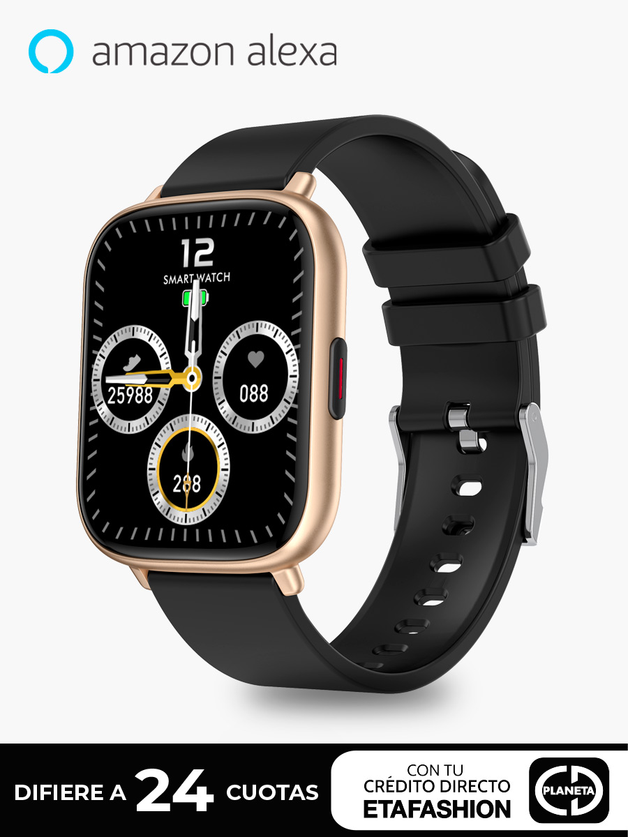 Amazon Alexa - SmartWatch Sport Ultra 6.0 / Negro con dorado