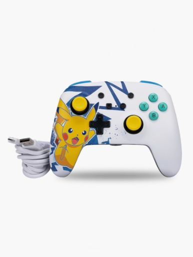 Combo Control Nintendo Switch Alámbrico Pikachu High Voltaje + Juego de Video Nintendo Switch Pokemon Legends Arceus
