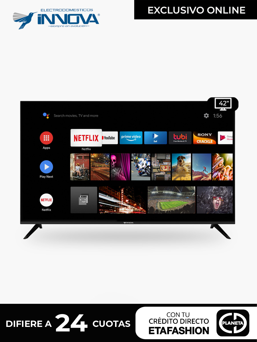 Smart Tv Innova 42 IN-LED 42FLC01 ANDROID, TELEVISORES, TELEVISORES, TV  Y VIDEO, TECNOLOGÍA, ELECTRONICA