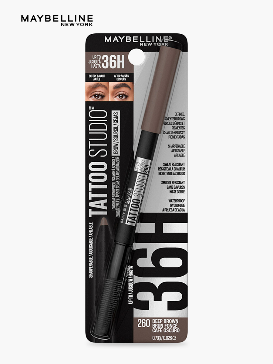 Lápiz de Cejas Maybelline NY Tattoo Studio Medium Brown