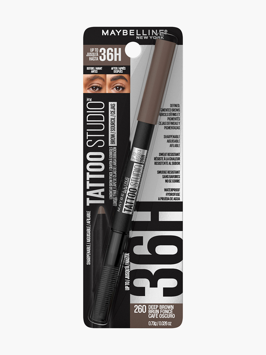 Lápiz de Cejas Maybelline NY Tattoo Studio Medium Brown