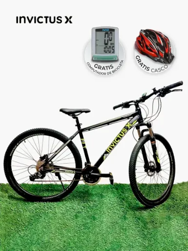 Bicicleta <em class="search-results-highlight">Invictus</em> Aro 29 Mtb | Negro / Verde