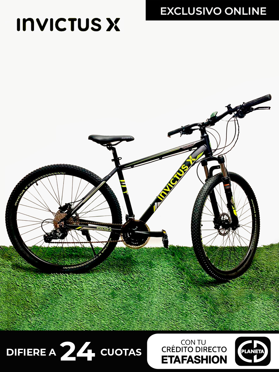 Bicicleta Invictus Aro 29 Mtb Negro/Verde