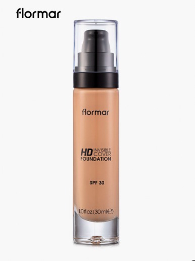 Base Líquida - Flormar hd invisible cover foundation 90 golden neutral 30ml