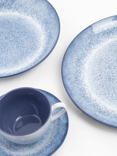 Set de Vajilla de cerámica 16 Pzs | Azul