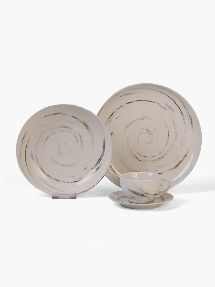 Set de Vajilla de cerámica 16 Pzs | Gris